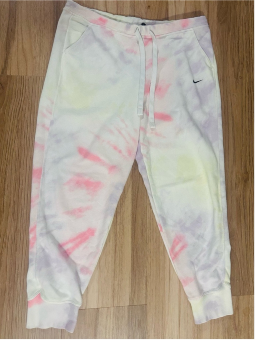 Nike Tie-Dye Joggers - White with Pink, Yellow, Purple
#23